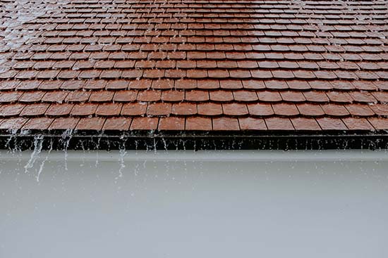 water roof flood damage